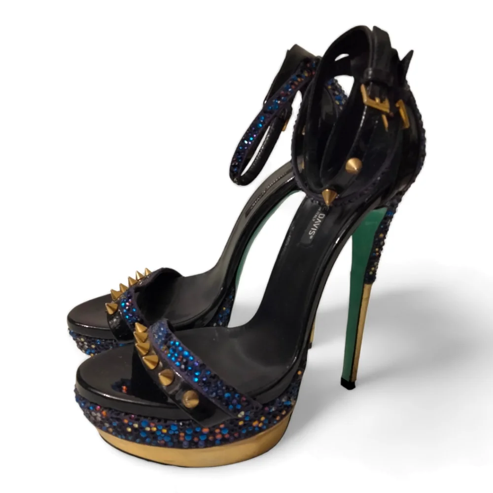 Ruthie Davis Sea Studded Platform Sandal in Capri Blue